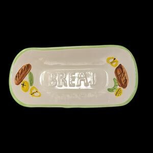 VTG Maurice Ceramics Of Calif USA Mid Century BREAD Ceramic Basket‎ Tray Novelty